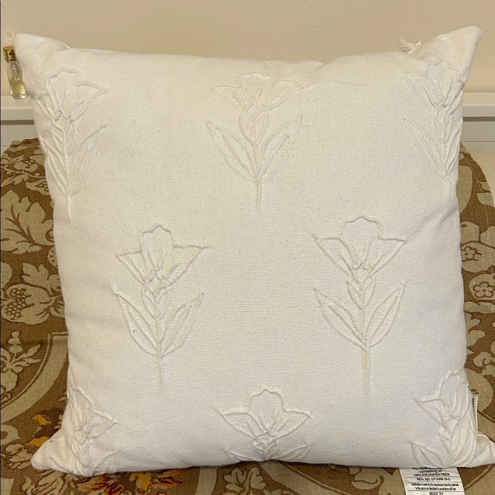 Decorative Floral Pillow 20x20